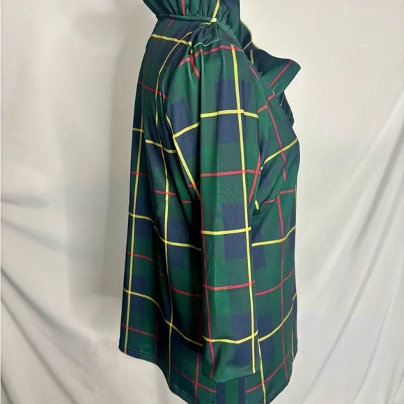 Gretchen Scott Ruffneck Top - Plaidly Cooper - Picture 8 of 10